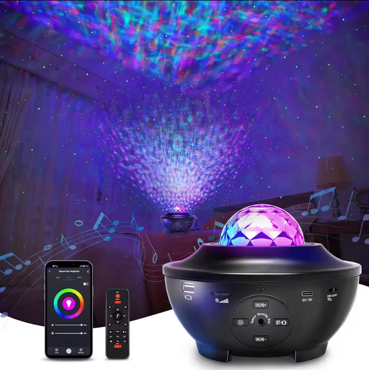 2 in 1 Galaxy Starry Light Projector Light and Bluetooth Speaker
