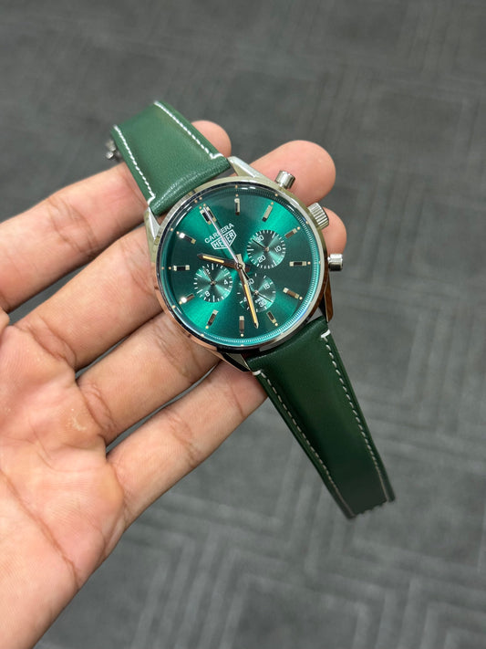 Tag Carrera | Green Chrono Dial | Green Strap