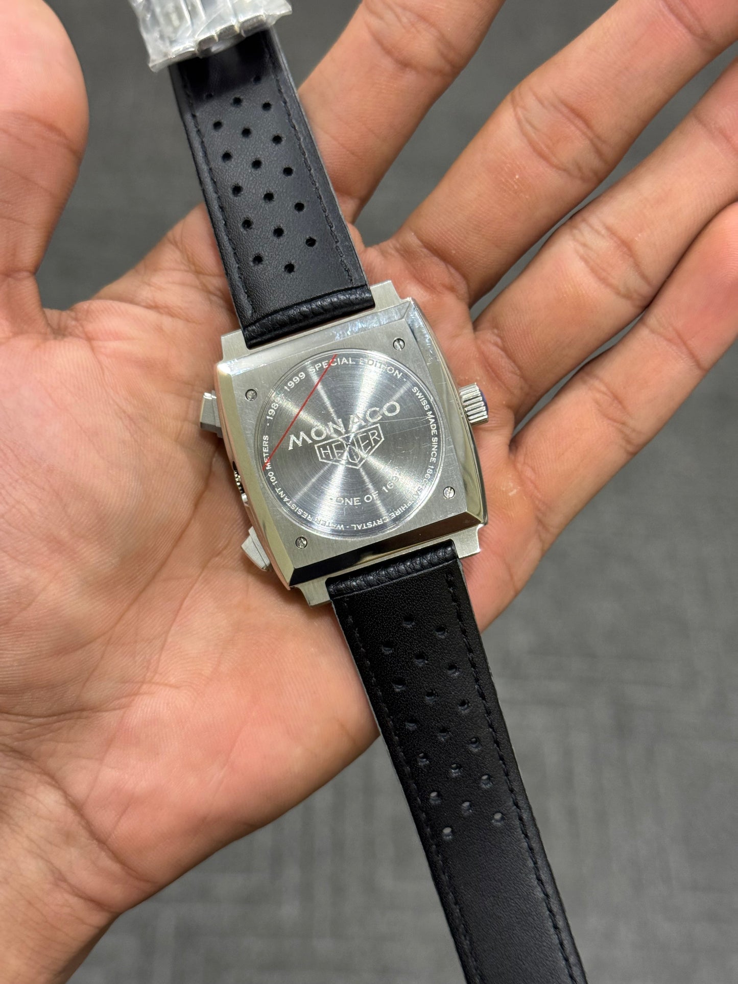 CHRONOGRAPH FINAL EDITION SILVER CASE Black DIAL BLACK LEATHER STRAP