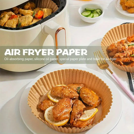 50 PIECES DISPOSABLE AIR FRYER PAPER LINERS