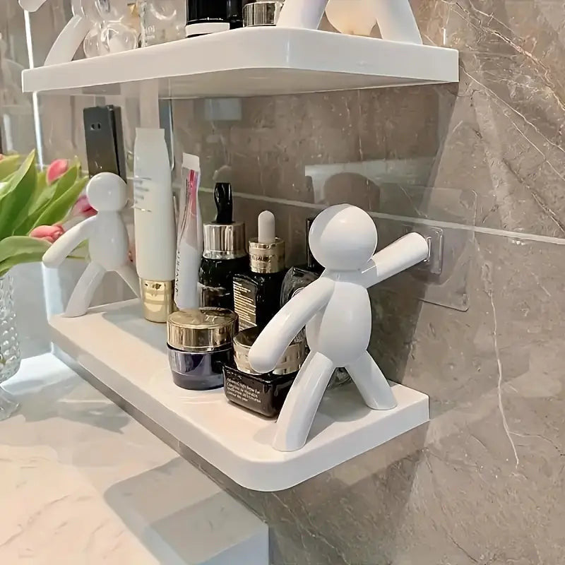 Modern Humanoid Plastic Wall-Mounted Storage Shelf