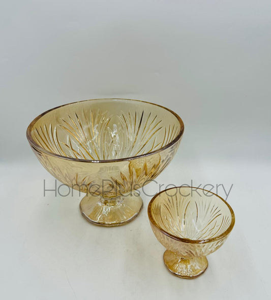 Glass Ice Cream Bowl Set - 7 Pieces