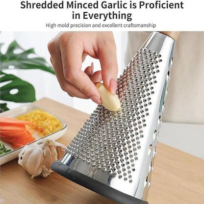 Stainless Steel 3-Sided Grater with Wooden Handle (2118) by Limon