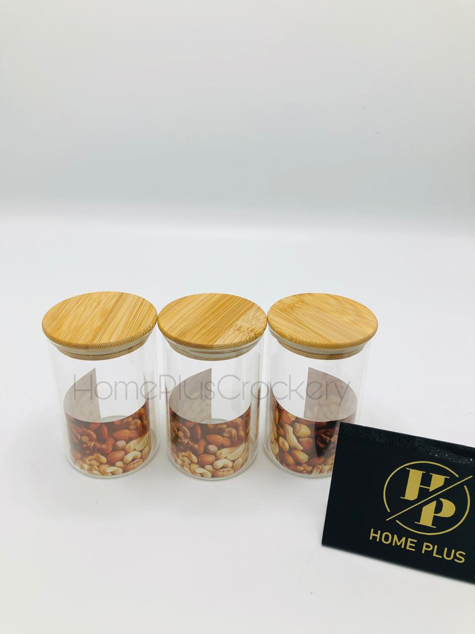 3-Pcs Glass Jar Set 270ml