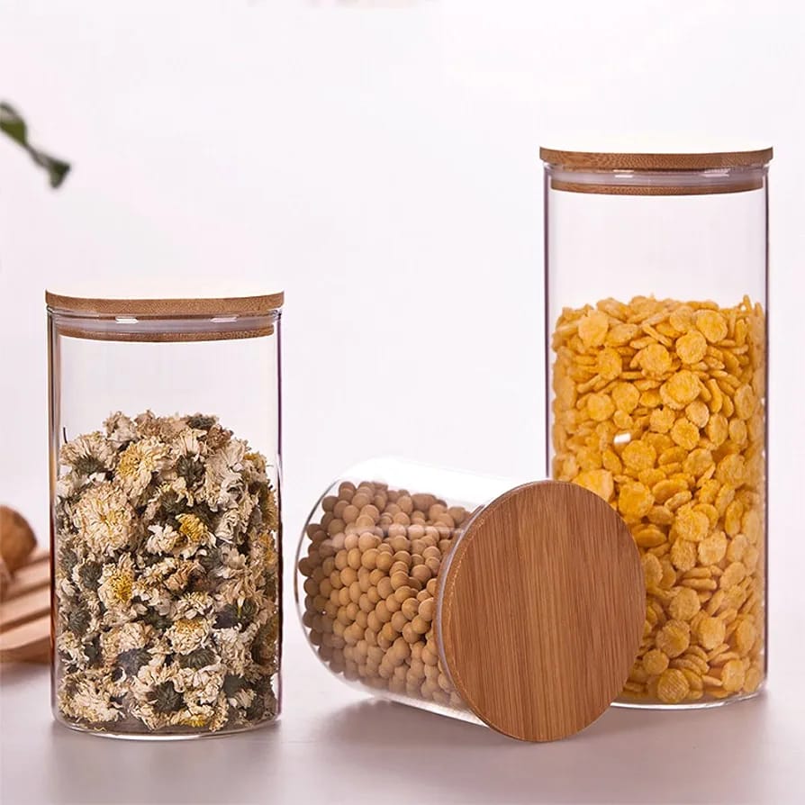 3-PCS Multipurpose Glass Jar Set