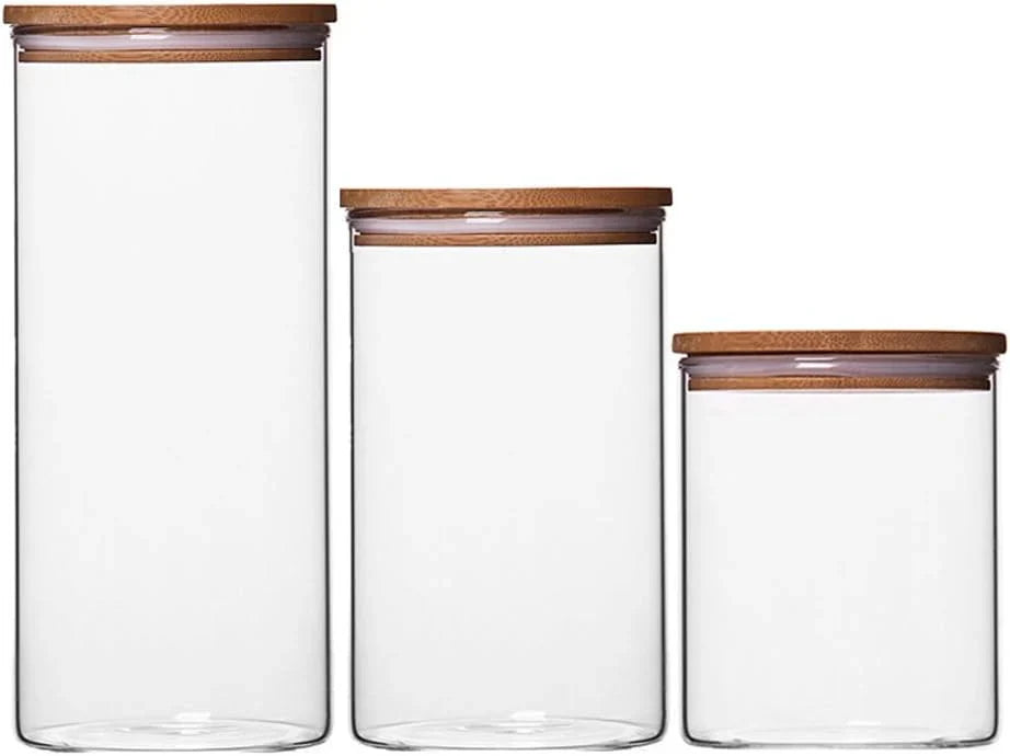 3-PCS Multipurpose Glass Jar Set