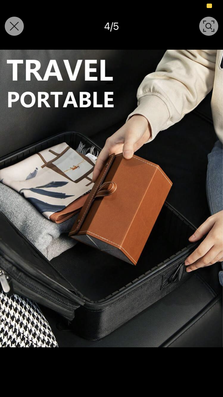 Foldable Portable Glasses Box PU Leather Sunglasses Organizer