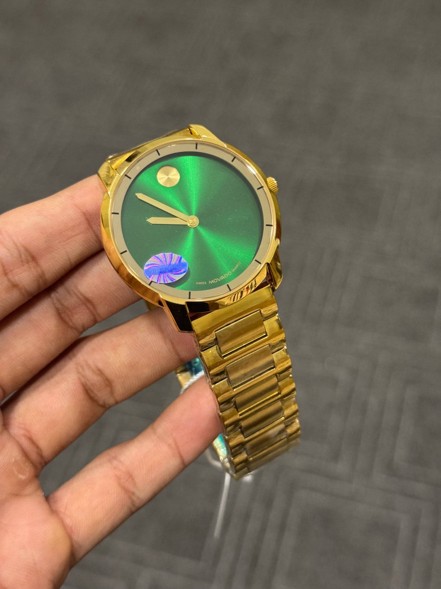 MOVADO GOLDEN GREEN DIAL