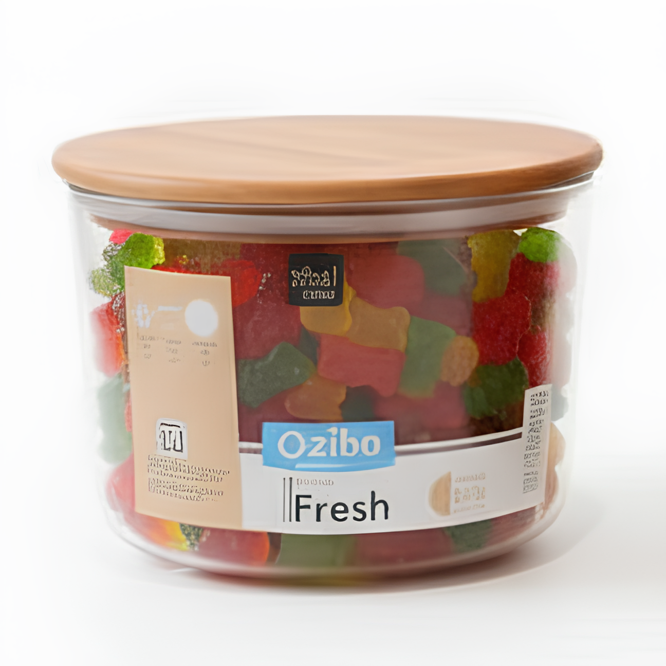 LuxeStack Glass Bowl with Airtight Wooden Lid by Ziba