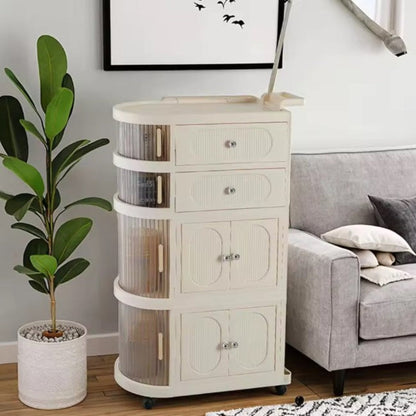 Living Room Bedroom Baby Cupboard Plastic Wardrobe Kitchen Folding Cupboard Organizer with Wheels