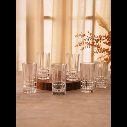 Crystal Cut Highball Glasses For Drink Serving