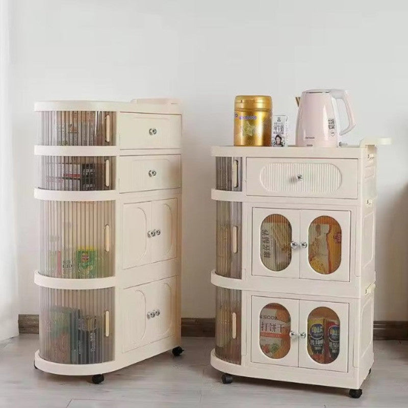 FlexiRoll 4-Tier Freestanding Storage Organizer with Wheels – Mobile Home & Office Rack | Adornia.pk