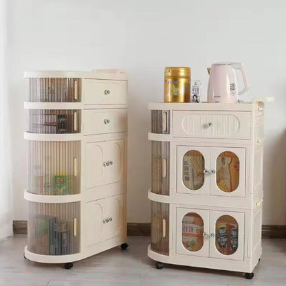 FlexiRoll 4-Tier Freestanding Storage Organizer with Wheels – Mobile Home & Office Rack | Adornia.pk