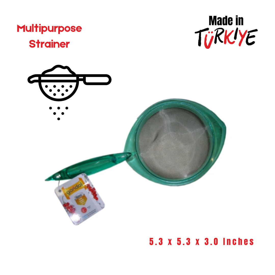 Large Size Multiple Strainer For Milk,Water,Oil,Tea,Flour  (L5.3xW5.3xH3.0)Inches