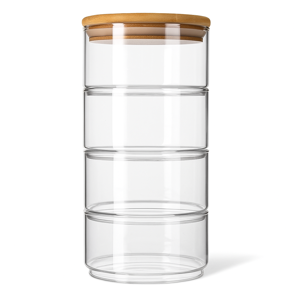 4 Layer Glass Food Container