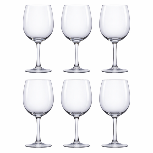 6-Piece Elegant Stem Glass Set – Classic Clear Glassware