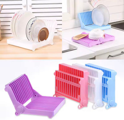 Foldable Kitchen Dish Plates Mugs Drying Rack