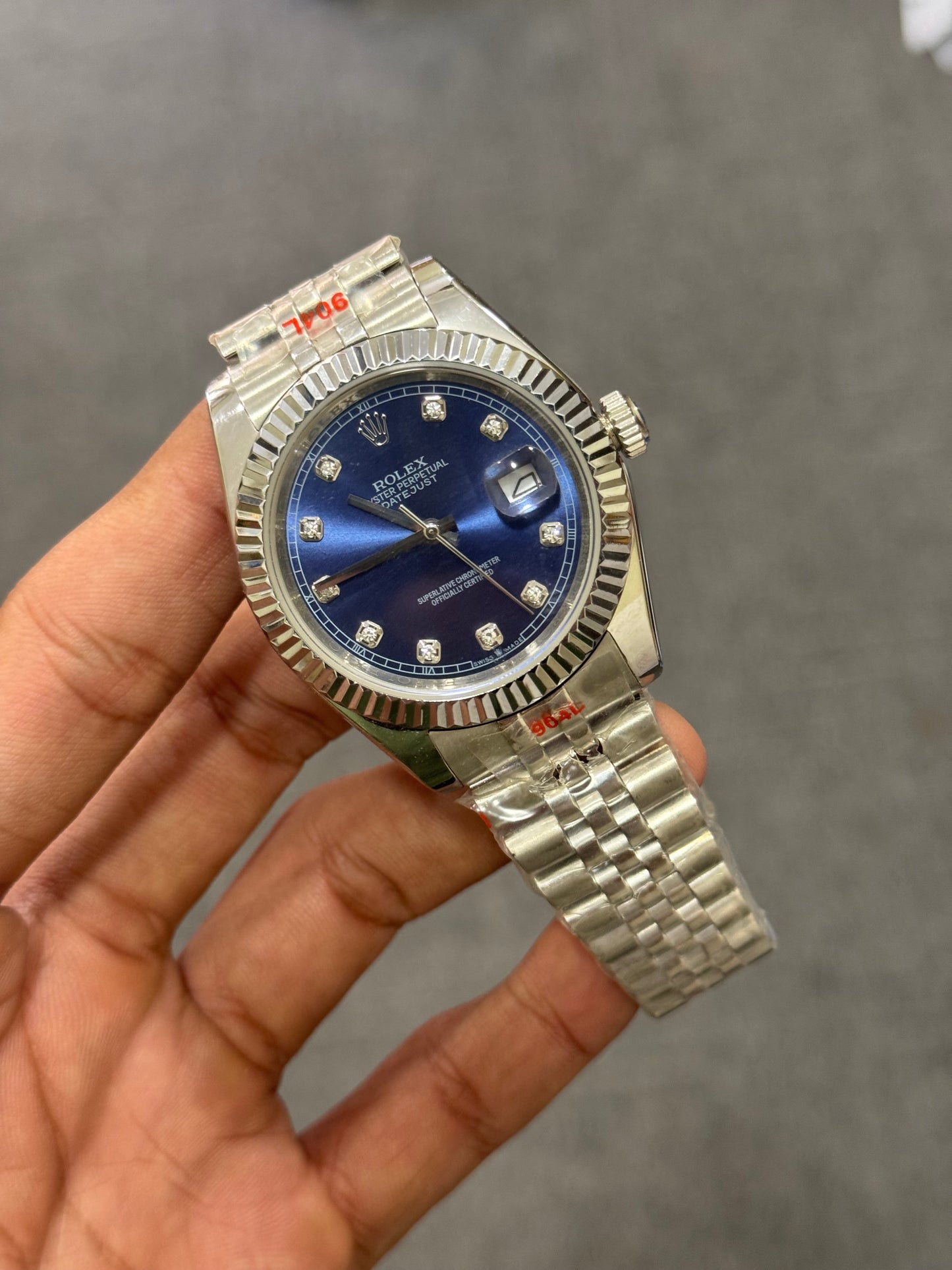 Datejust silver Jubliee blue diamond