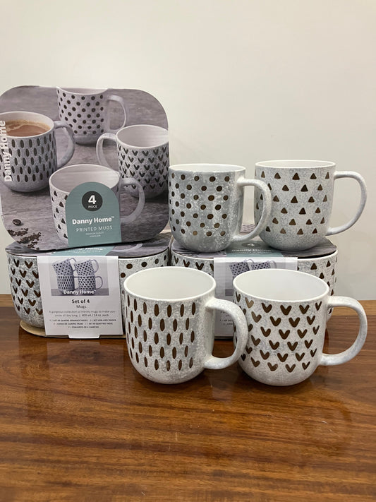 Danny Home Grey Mugs Mugs 4Pcs