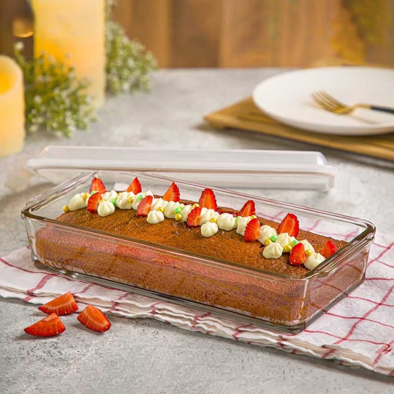 1.4L Rectangle Glass Container with Lid (2050) by Limon