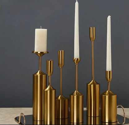 6 Pcs Metal Candle Stand Holder