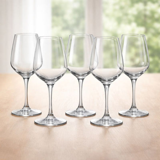 6Pcs Clear Stem Glass Set