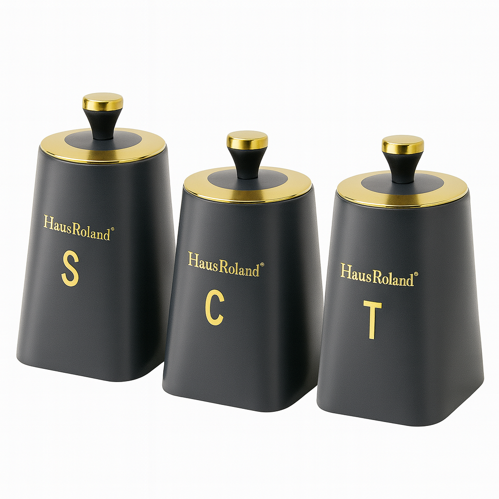 HausRoland Luxe Trio Canister Set - Grey
