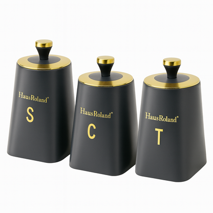 HausRoland Luxe Trio Canister Set - Grey