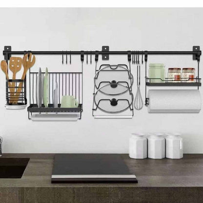 Wall-Mounted Kitchen Rack Set – Space-Saving Dish Organizer