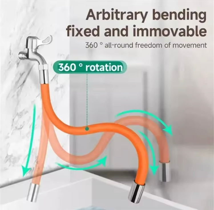 Large 360 Rotating Faucet Extension Silicone Flexible Pipe