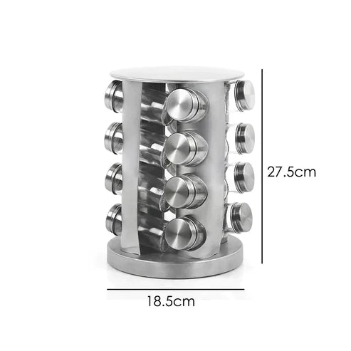 Revolving Stainless Steel Spice Rack