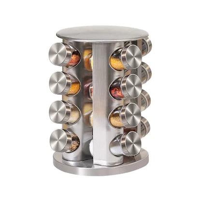 Revolving Stainless Steel Spice Rack