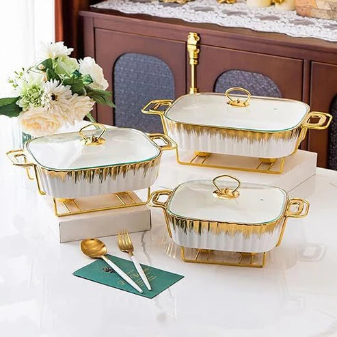 Ceramics Chafing Dish Buffet Set
