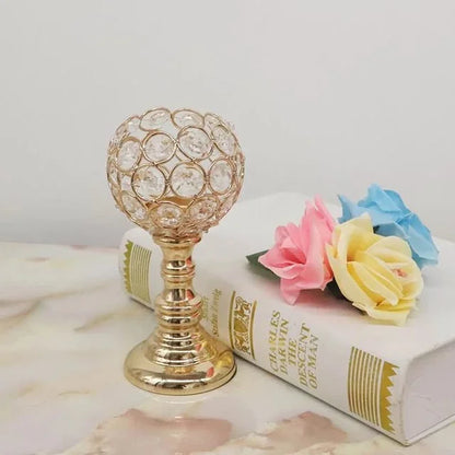 3 piece Crystal Candle Stands Set