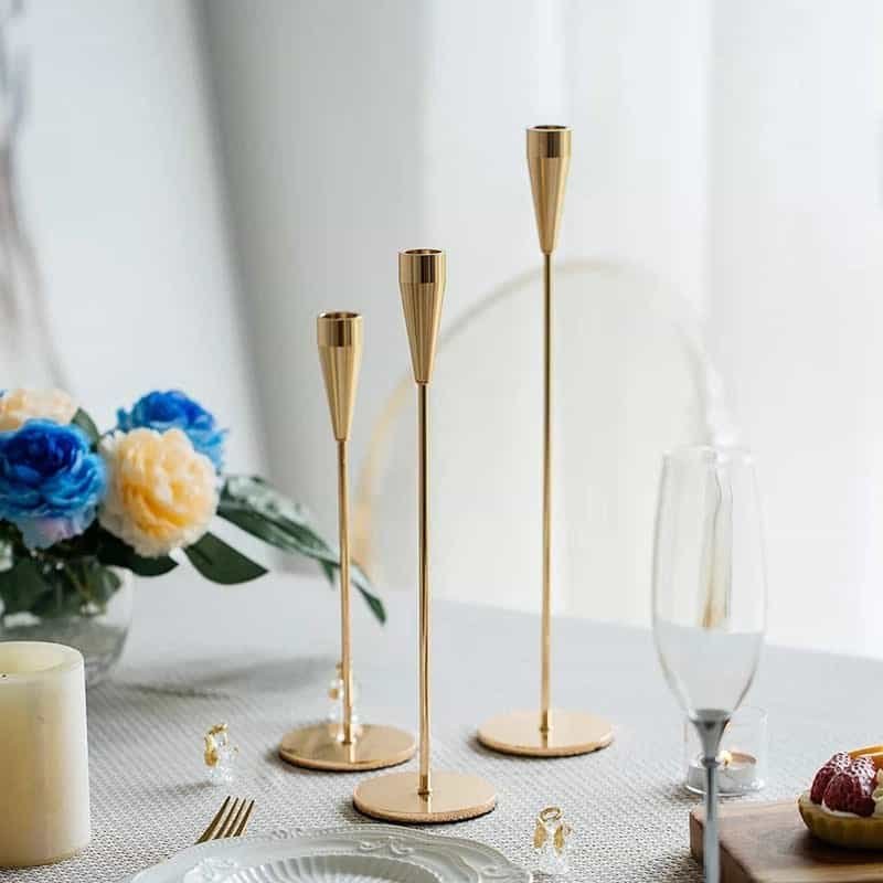 European Exquisite Candlesticks-Set Of 3