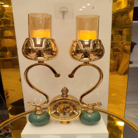 American Clock with Candle Stand Table decor