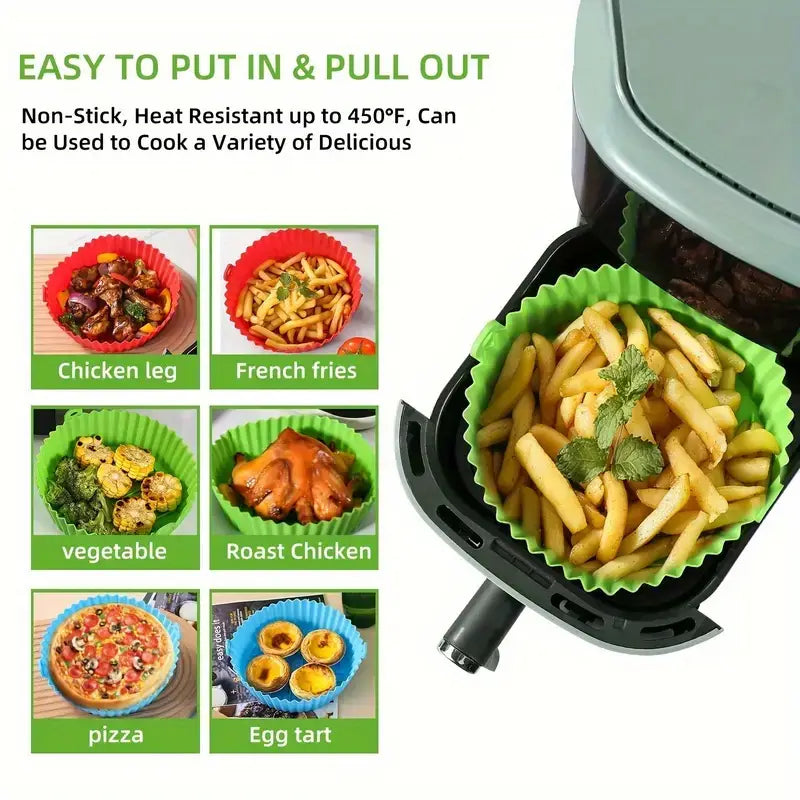 REUSABLE SILICONE AIR FRYER PAN