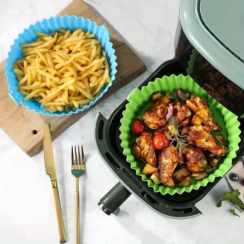 REUSABLE SILICONE AIR FRYER PAN
