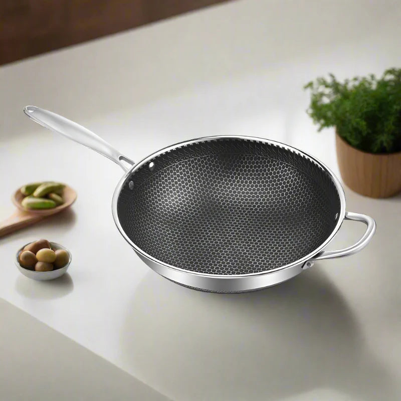 Stainless Steel Wok Pan