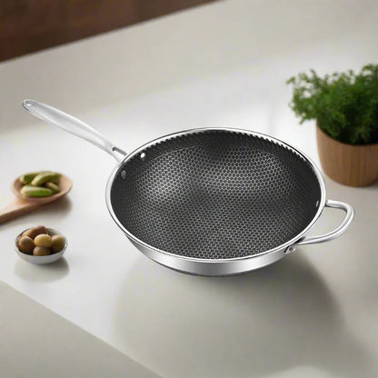 Stainless Steel Wok Pan