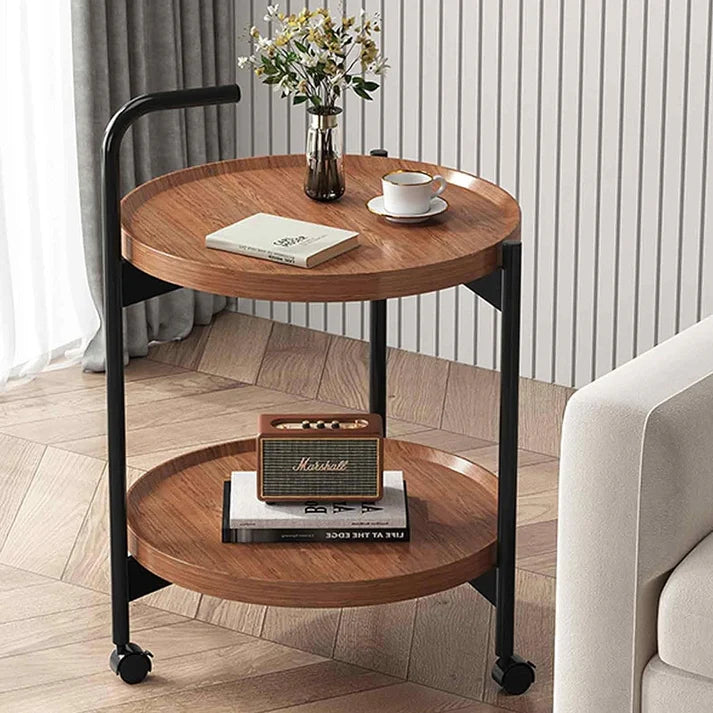 2-Tier Wooden Serving Trolley