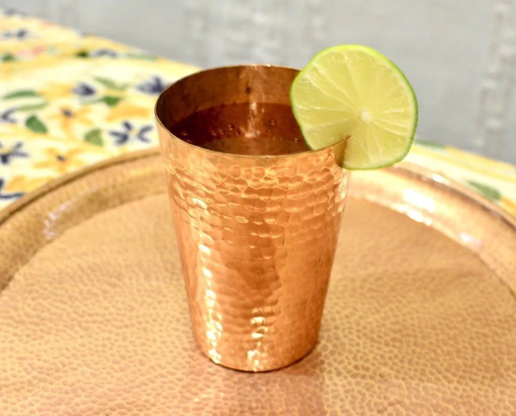 Hammered Copper Glass/Tumbler - Capacity (450ml)
