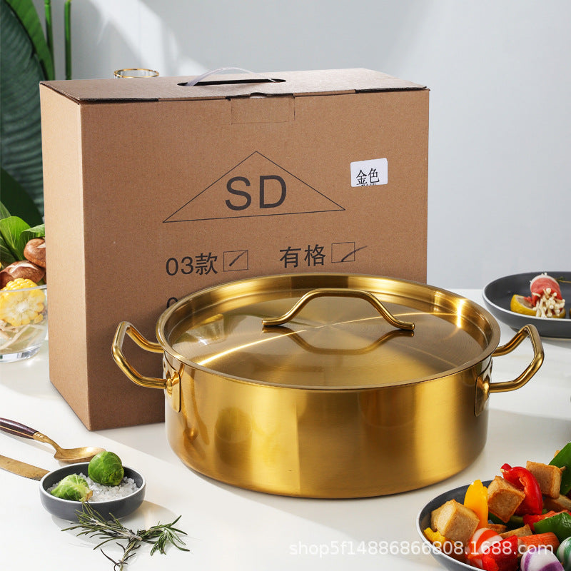 Gold Plated Stainless Steel Casserole