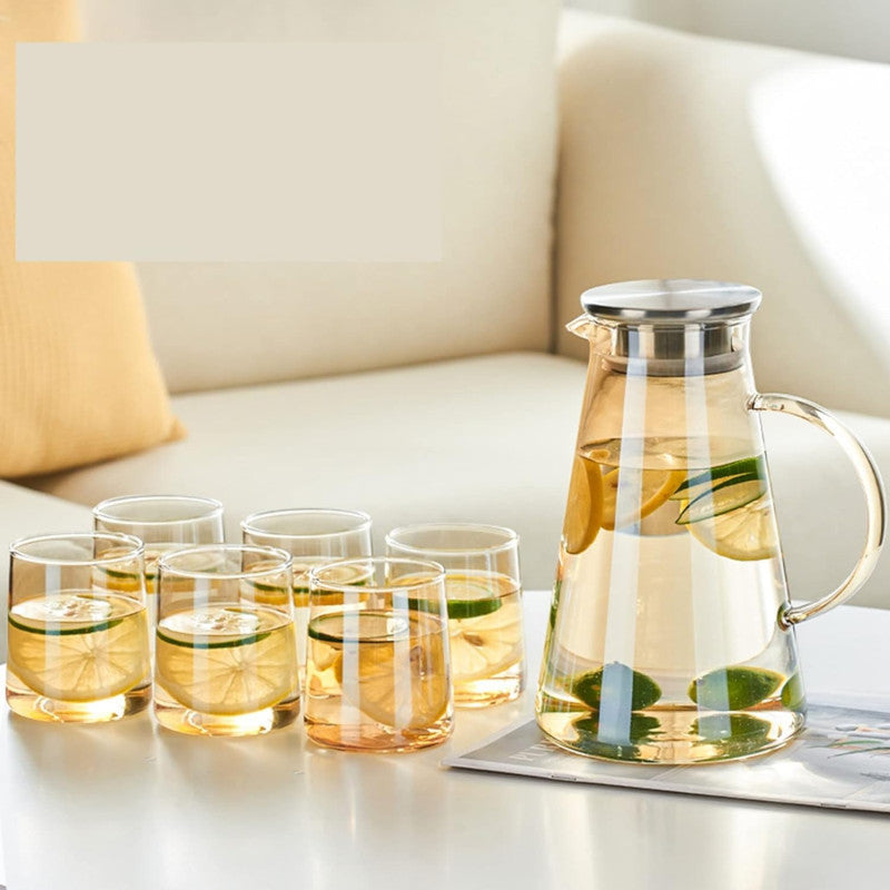 Glassware Borosilicate Dinnerware Pitcher Jug Glass Set | Durable & Elegant Tableware