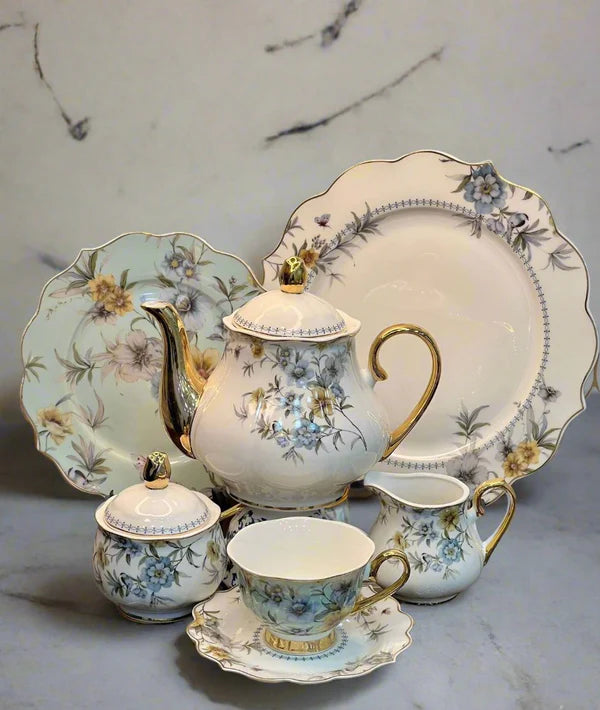 24Pcs Fine Bone China Tea Set