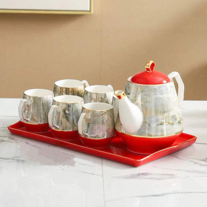 TEA SET WITH TRAY