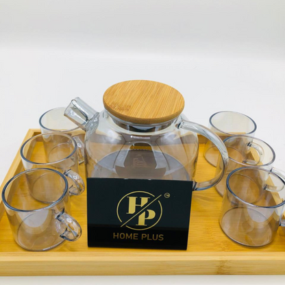 8 Pcs Kehva Set with Bamboo Tray