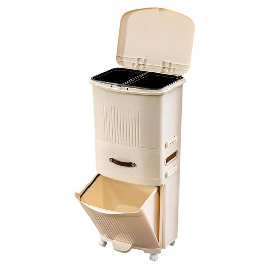 Double-Layer Vertical Trash Bin