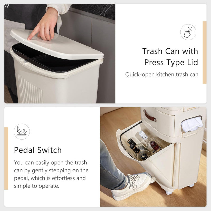 Double-Layer Vertical Trash Bin