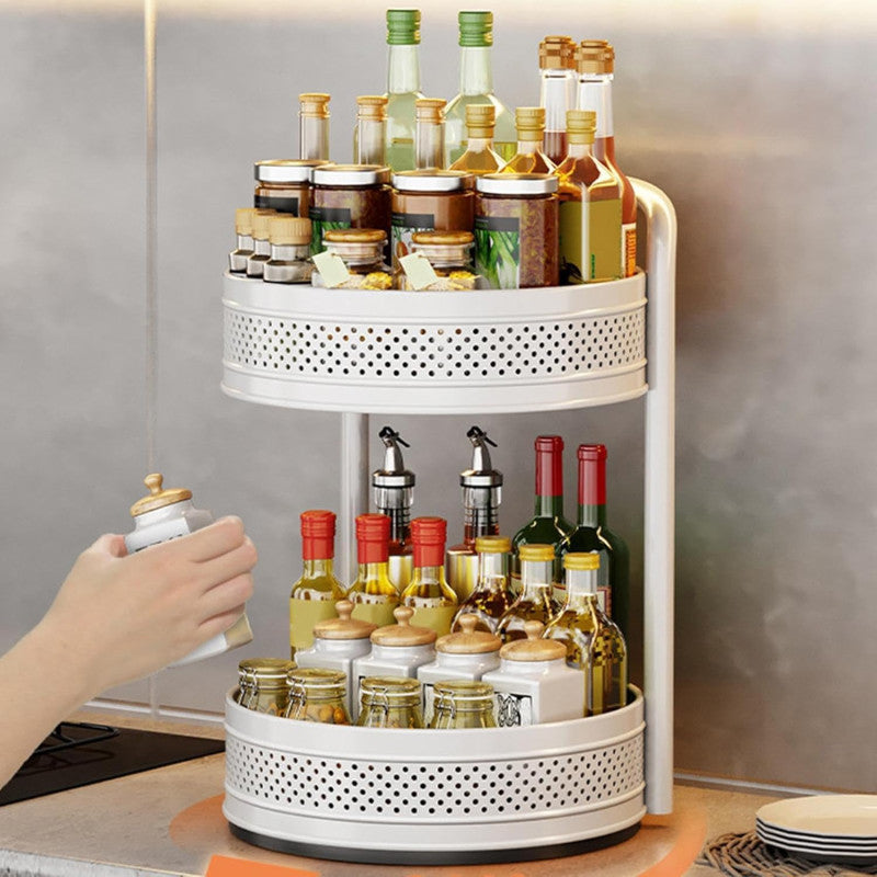 360° Rotating Double Layer Spice Rack
